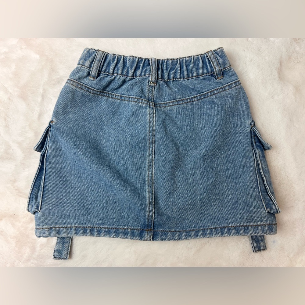 NWT: Chelsea & Violet Big Girl Denim Cargo Mini Skirt Size Small 7 - Picture 3 of 8